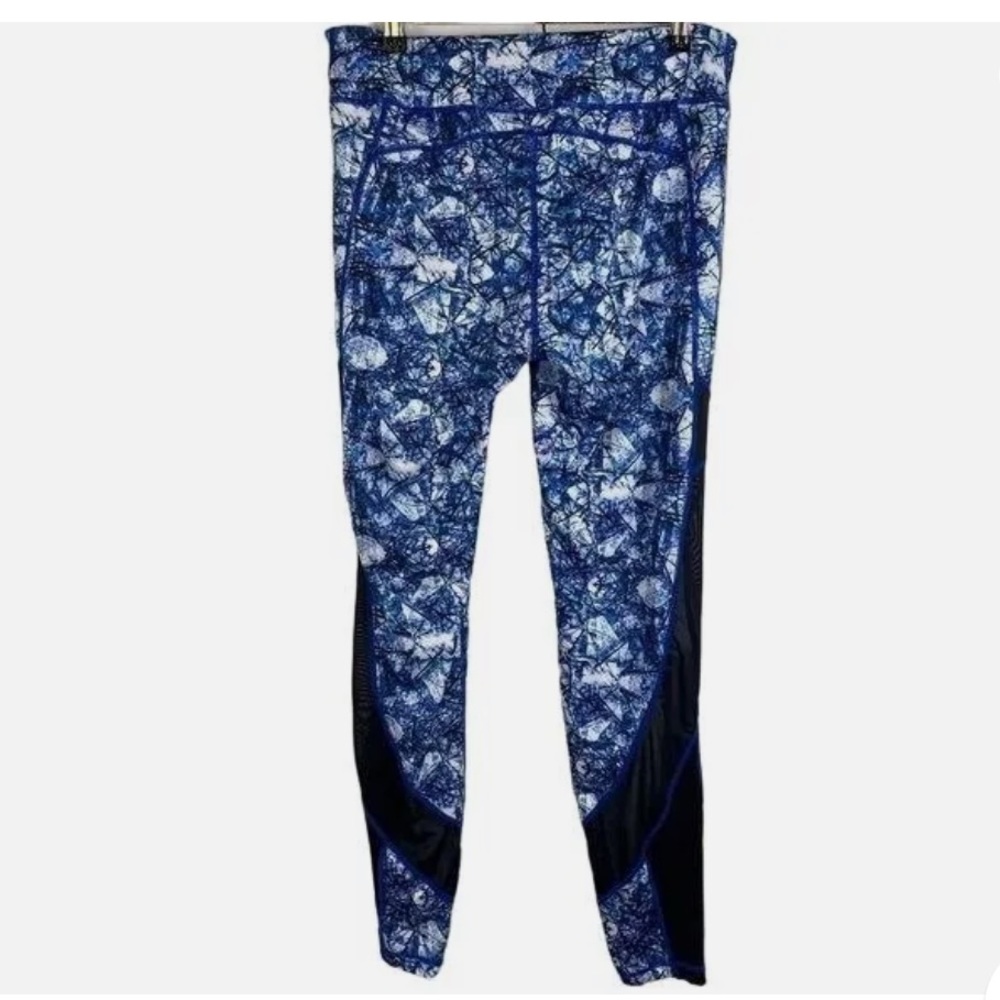 PBX Pro Women Blue Black‎ Watercolor
Mesh Cutouts Athletic Leggings Sz
Medium